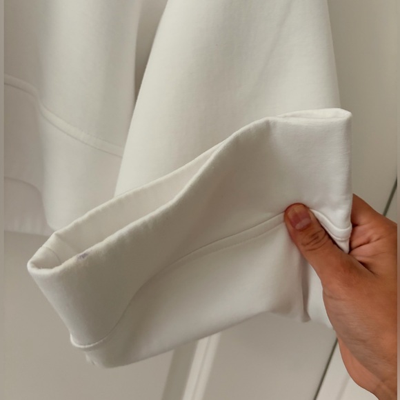 Free People Bell Sleeve White Oversized Cropped Hoodie - Picture 14 of 15